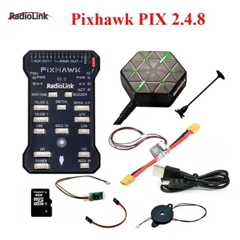 Radiolink Pixhawk PIX 2.4.8 APM 32-битный контроллер полета FC с GPS M8N SE100 для RC Drone Quadcopter/6-8 Axis Multirotor
