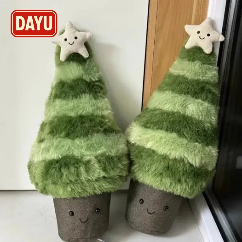 かわいい雪の覆われたスプルースモミのぬいぐるみ、北欧スカンジナビアのクリスマスツリーのぬいぐるみ、ホリデーデコレーションギフト