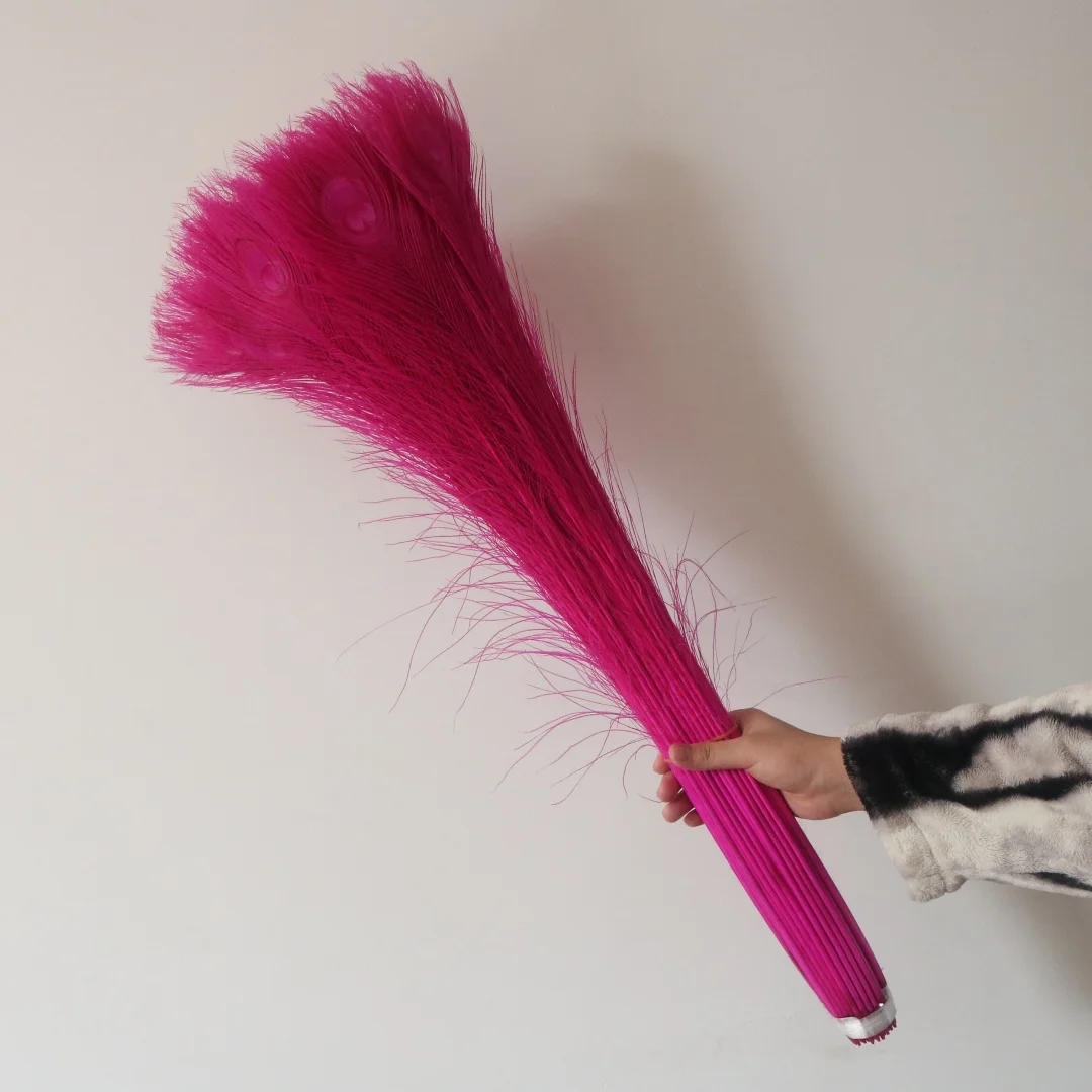 

100pcs Rose Peacock Feathers 70-80 Cm 28-32 Inch For DIY Craft Wedding Decoration Jewelry Making Home Accessories Carnival Party