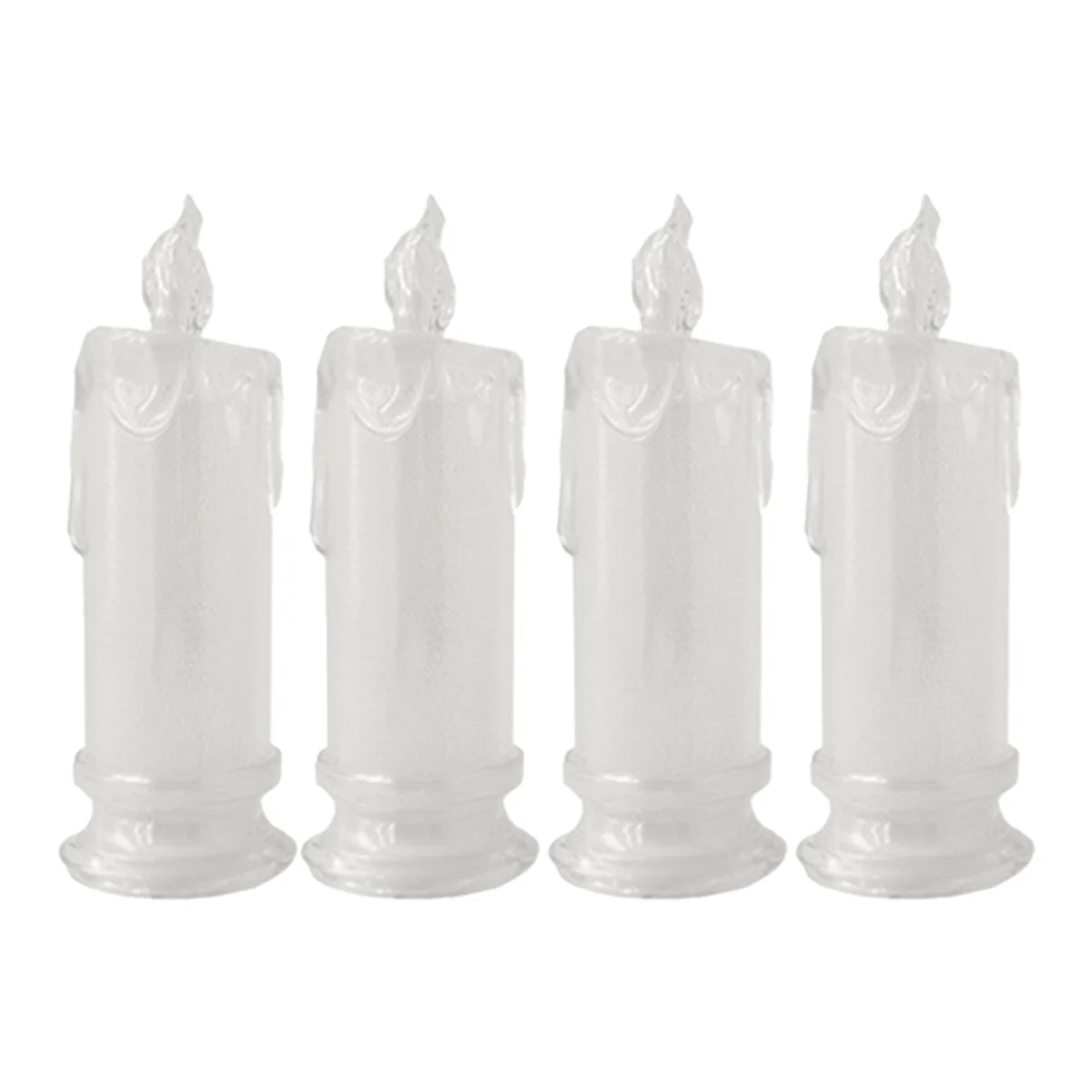 

4PCS LED Flameless Candles ,LED Clearance Pillar Candles, Battery Included,Decoracion for Halloween Christmas