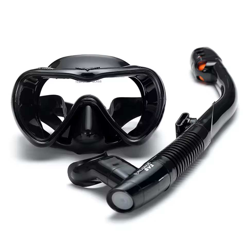 Leakproof Snorkel Set Anti-fog Swimming Snorkeling Goggles Glasses with Easy Breath Dry Snorkel Tube Swimming Scuba Diving Mask