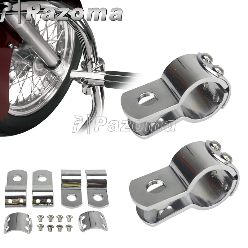 Highway Bar Custom 38mm 32mm 28mm Engine Guard Clamps Motor Bike Exhaust Clamps Footpeg Mounts 1 1/2