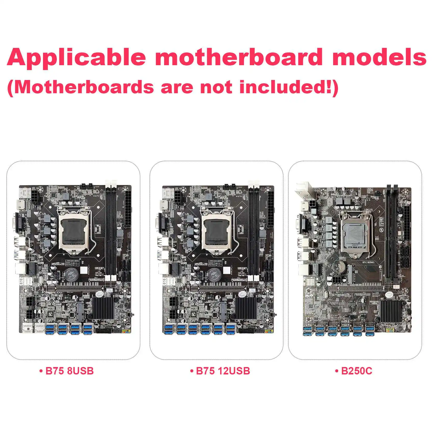 I/O Shield Back Plate for B250C B75 12USB B75 8USB Mining Motherboard IO Baffle Chassis Bracket