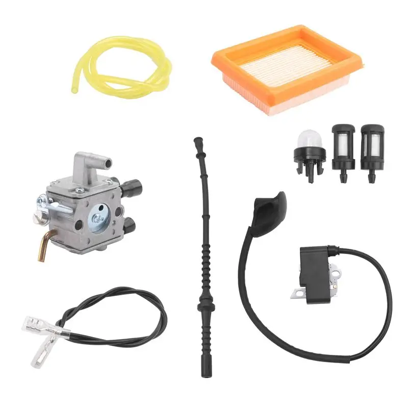 AEE4-Carburetor For FS120 FS200 FS250 Ignition Coil Air Filter Fuel Hose Tune Up Kit Trimmer Brushcutter