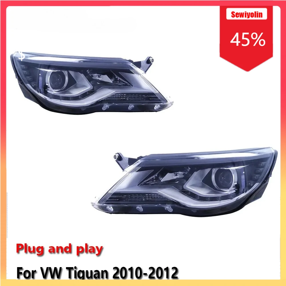 

Car LED Headlight Automobile Parts For Volkswagen Tiguan 2010-2012 Fog DRL Brake Turn Signal Lamp Plug and Play
