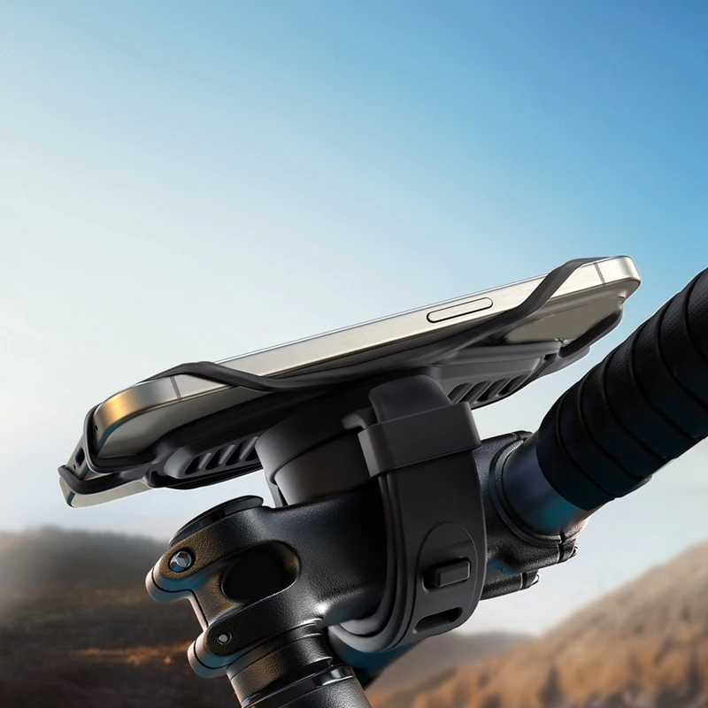 ใหม่ JOYROOM ขี่จักรยานผู้ถือโทรศัพท์มือถือจักรยานไฟฟ้าจักรยานนําทางวงเล็บแฮนด์สายรัดซิลิโคน Multi-Function Bracket