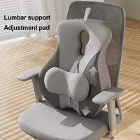 Back Pain Relief Cushion Memory Foam Lumbar Support Cushion Chair Back Support Cushion with Adjustable Slider for Office Workers