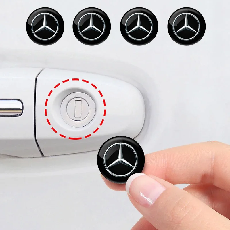 Car Lock Keyhole Stickers Decoration Protection Car styling For Benz AMG W206 W204 W205 W212 W213 W221 W222 W223 W251 W464  W211