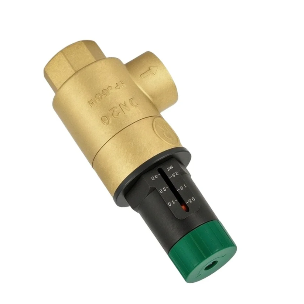 Brass Valve for Air Conditioning Systems Featuring Visual Adjustment Mechanism and Leak-Resistant Sealing Performance