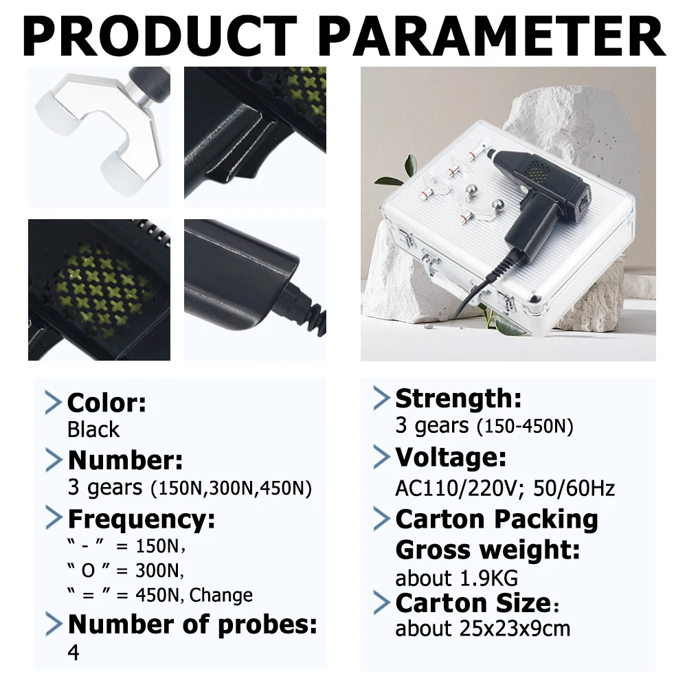 أداة ضبط العلاج بتقويم العمود الفقري الكهربائية علاج آلام العمود الفقري تحسين الجنف تدليك الجسم بتقويم العمود الفقري المنشط بندقية