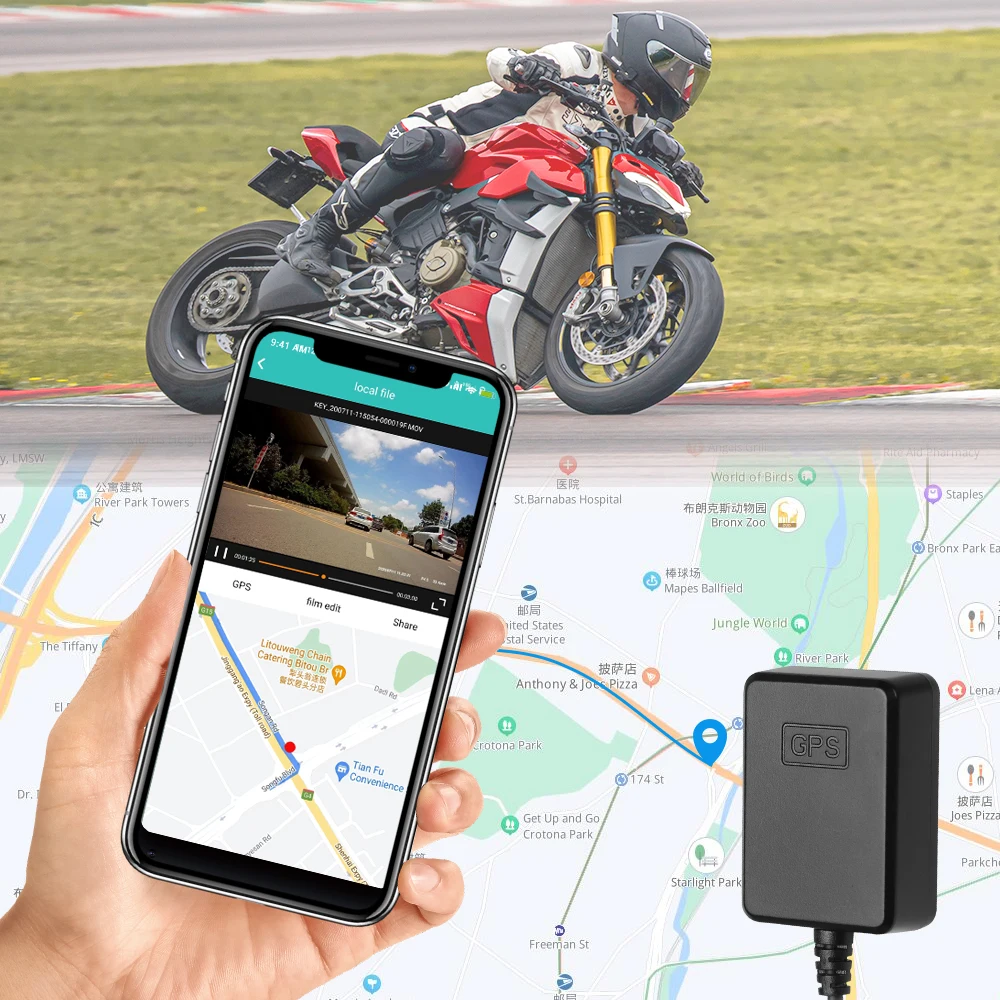 VSYS-Enregistreur de caméra de moto P6F Pro F6X, WiFi, DVR de moto avec mode de stationnement, TPMS, touristes, 1080P, tableau de bord de vélo de