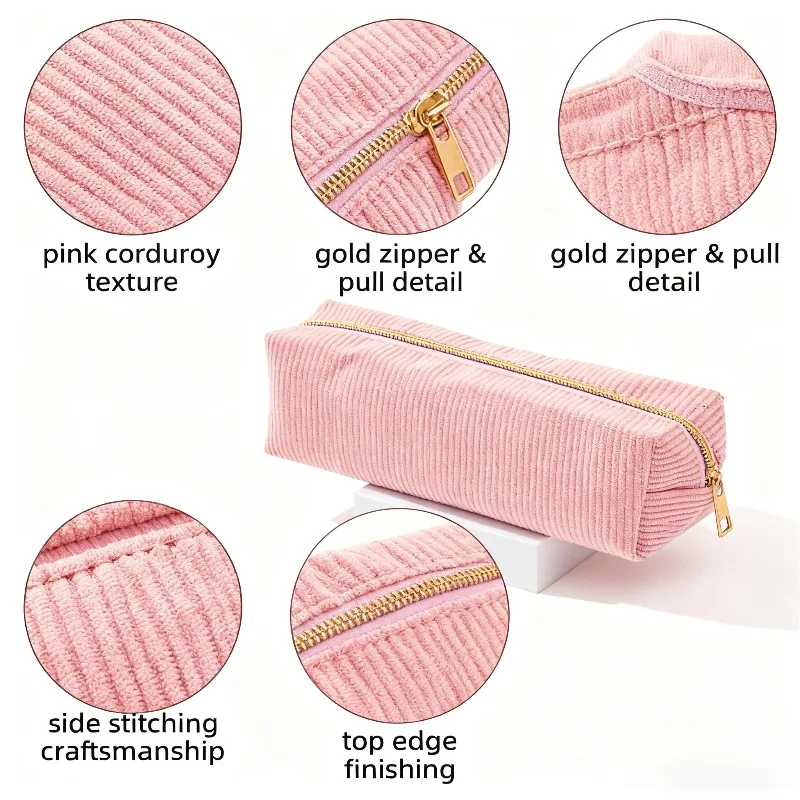 

Вельветовая косметичка Morandi Color, косметичка с золотой молнией, портативный дорожный органайзер для туалетных принадлежностей для женщин