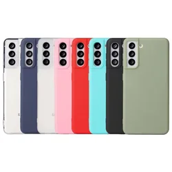 Candy Matte Silicone Phone Case For Samsung Galaxy S21 S22 S23 FE S20 Ultra S7 S8 S9 S10 S10E Note 8 9 10 Plus Cover Fundas