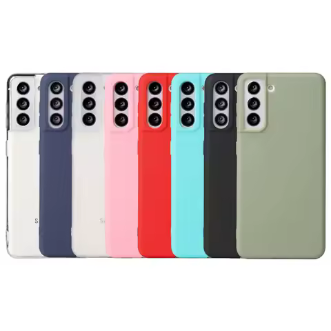 Candy Matte Silicone Phone Case For Samsung Galaxy S21 S22 S23 FE S20 Ultra S7 S8 S9 S10 S10E Note 8 9 10 Plus Cover Fundas