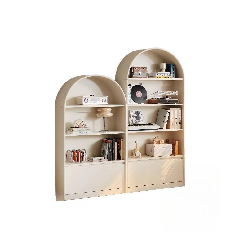 

Wall Display Cabinet Locker Household Floor to Floor Bookshelf Shelf Display Cabinet French Cream Wind