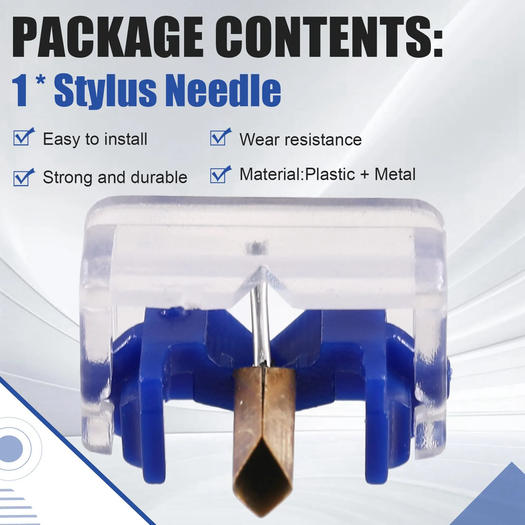Agulha de substituição premium-2x para fonógrafo shure m44-3 n44-7 m44g m44-7, compatível com cartuchos duplos m44g, fonógrafo lp