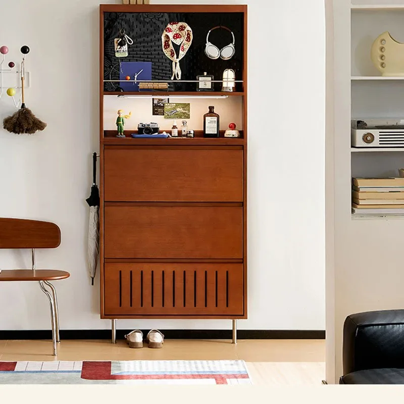 خزانة خذاء لمدخل غرفة المعيشة، خزانة أحذية منزلية ذات سعة حديثة، أثاث خشبي حديث على الطراز الصيني