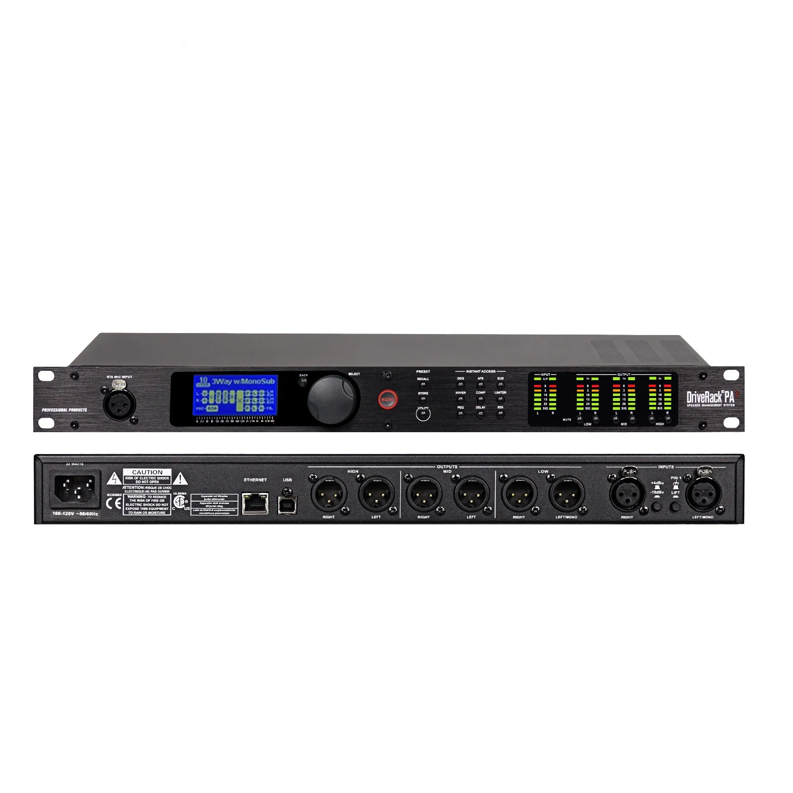 Digital Audio Processor Audio Processing Frequency Division Stage Performance Sound Effects Processor DriveRack PA2