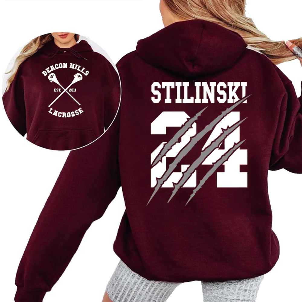 Stiles Stilinski Hoodie Teen Wolf Hooded Retro Tv Show Moletom Lobo Hoodie Lacrosse Camisa 24 Tee Unissex Mangas Compridas Hoodies