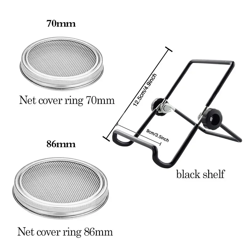 Kiełkowanie kiełków nasion pokrywa kiełkowanie słoiki do zapraw z durszlak ze stali nierdzewnej pokrywkami ze stali nierdzewnej
