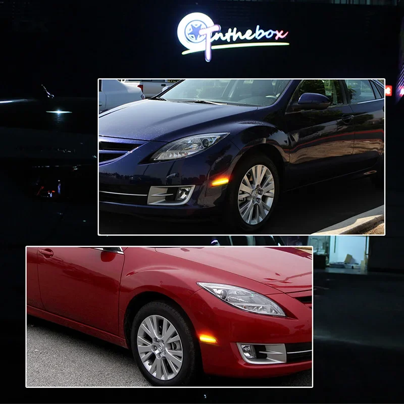 For Mazda 6 2009 2010 2011 2012 2013 Amber / White LED Car Front Fender Side Marker Parking/Driving Lights Turn Signal Lights