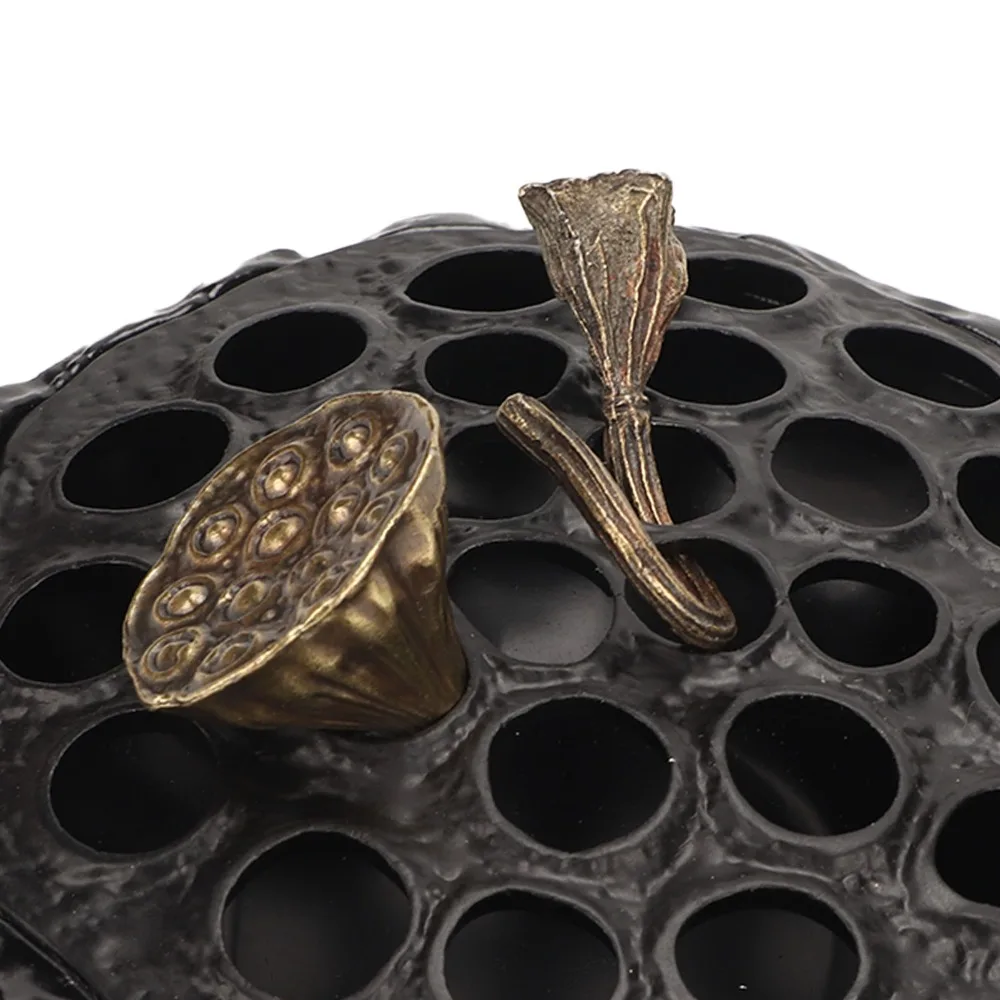 4pcs Metal Construction Incense Burner Holder Spiral Coil Design Antique Copper Finish Incense Coil Burner Handicraft Decorative