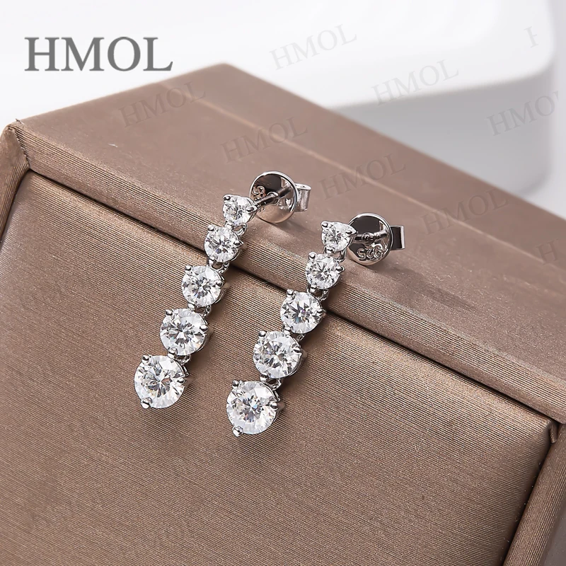 

Stud Earrings Moissanite Stone VVS1 D Color 925 Sterling Silver White Rose Yellow Gold With GRA Party Women Jewelry Charm Gifts