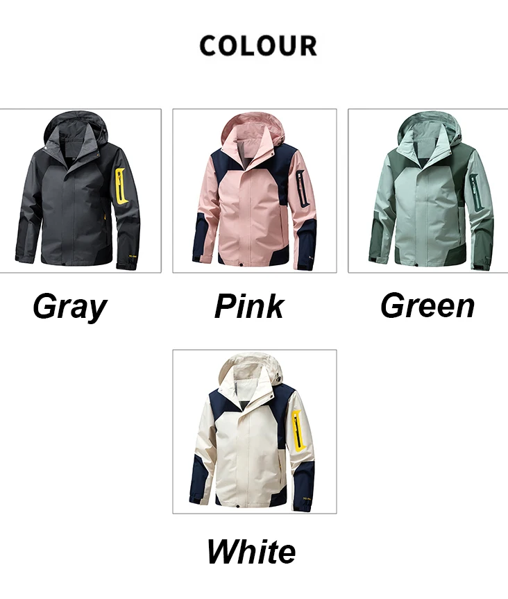 CHRLCK Unisex Wasserdichte Laufjacken Winddichte Windjacken Frühling Herbst Frauen Wandern Camping Angeln Trekking Mäntel – Detail 2
