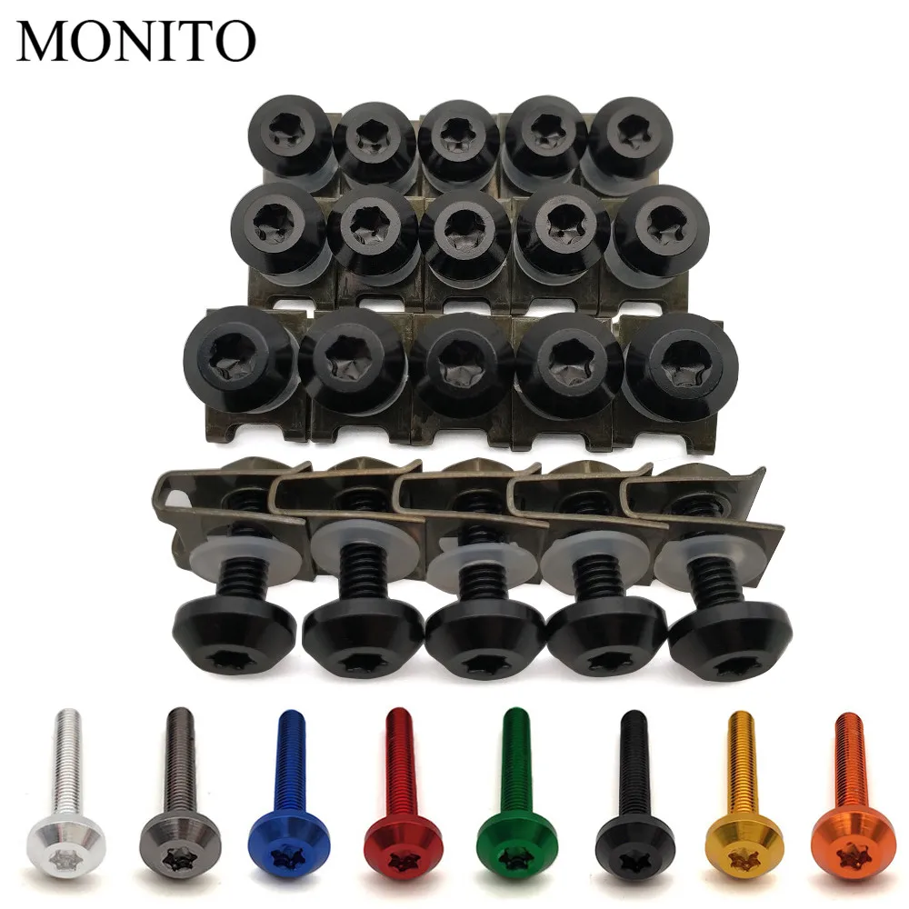 20pcs For 1050 1190 1290 Adventure 640 690 SMC/Enduro R Motorcycle Custom Fairing Body Bolt Screw Spring Bolts Nuts M6