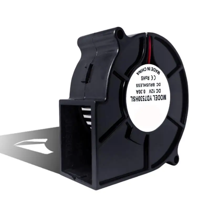 

DC7530 centrifugal turbine cooling fan DC 5V 12V 24V blower oil bearing cooler Power interface 2.54 terminal C1