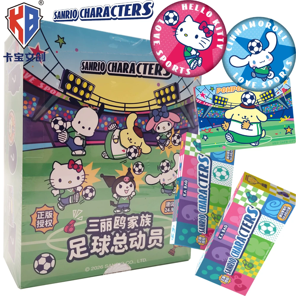 KABAO Official Sanrio Collection Badge Cinnamoroll Kuromi Japanese Cartoon IP Cute Star Character Special-shaped Card Kids Gifts