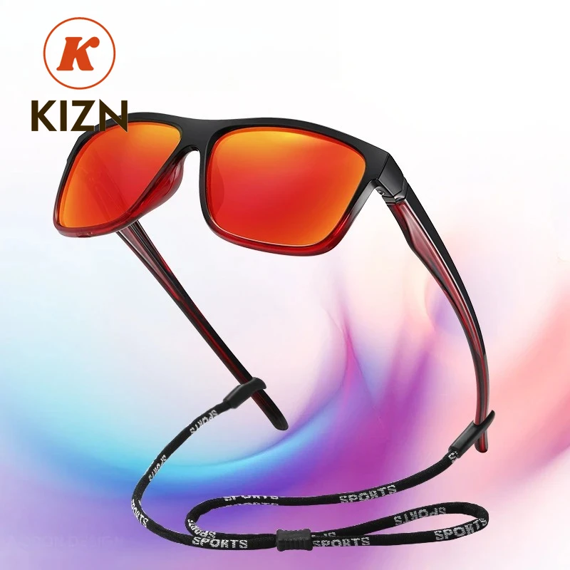 KIZN -100 -125 -150 +175 +200 نظارات رجالية رياضية مربعة نظارات شمسية ملونة موضة مستقطبة قصر النظر مد البصر