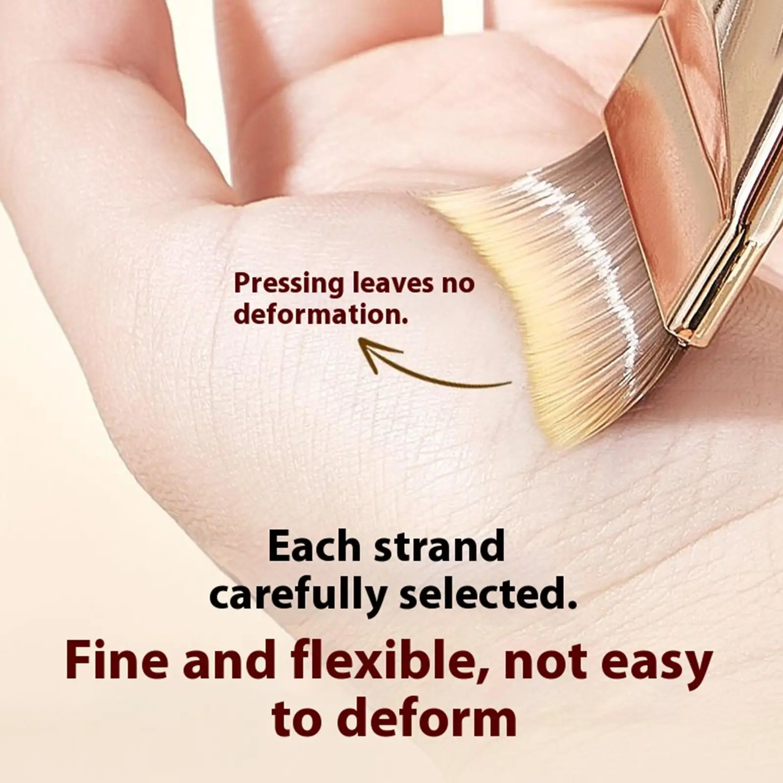 Flat Foundation Brush multifunctional Wet Dry Use Concealer brush Liquid Foundation Brush for Blending Liquid Cream Teens Girl