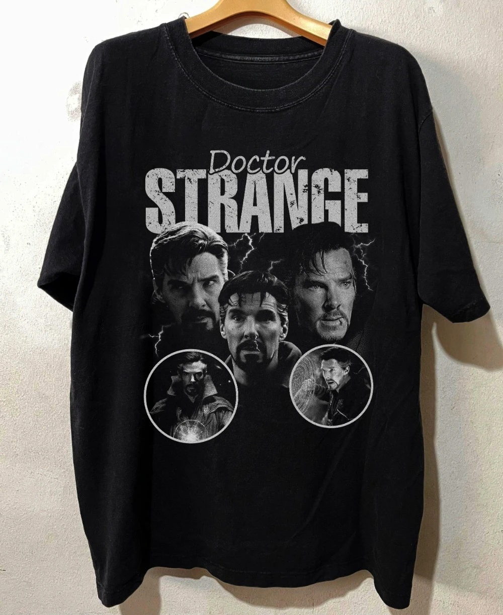 

Доктор Стрэндж Marvel Супергерой Ретро Marvel Мстители Свободная футболка унисекс из чистого хлопка Всесезонный базовый слой