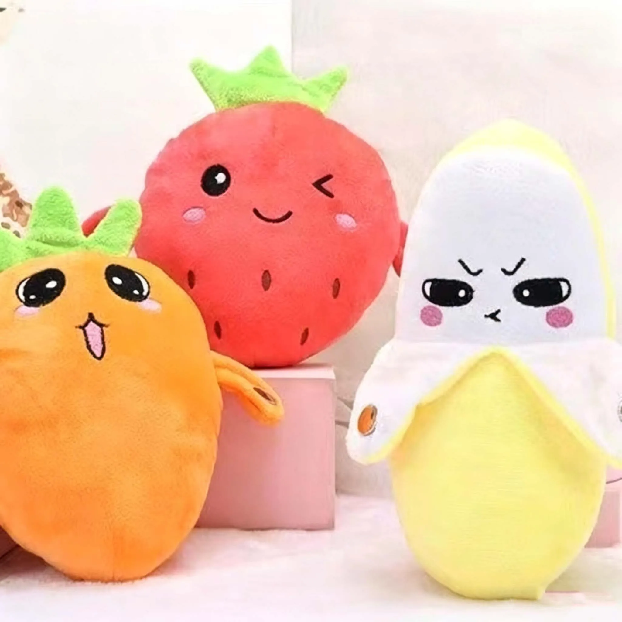 Creative Peculiar Music Rhythm Parent-child Interactive Plush Doll Banana Fruit Induction Toy Cultivate Music Perception Ability