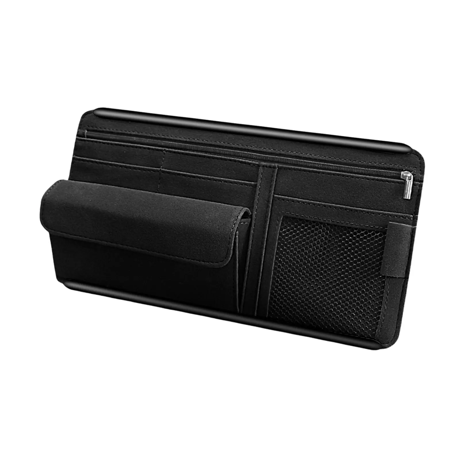 Car Sun Visor Organizer with Multi Pocket Zippers for Cards SUV