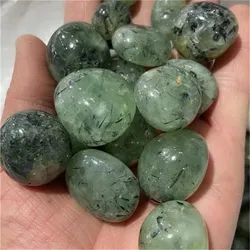 Natural Prehnite Tumbled Stones Green Grape Quartz Crystal Healing Gemstone Mineral Specimen Home Decoration Gift