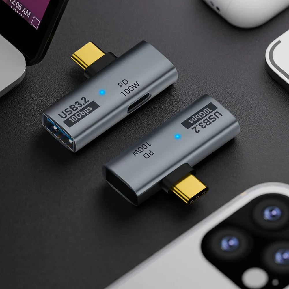 2-in-1 USB C إلى USB 3.2 محول 10Gbps نقل البيانات USB C إلى USB محول شحن سريع محول آيفون 15 اللوحي ماك بوك