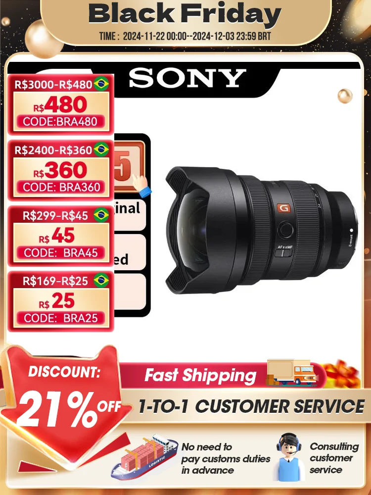 Sony FE 12-24 mm F2.8 Gm Full-frame Ultra-wide Angle Constant Large Aperture Zoom Lens for A7iii Iv A7rv A7c Sel1224gm 12-24f2.8