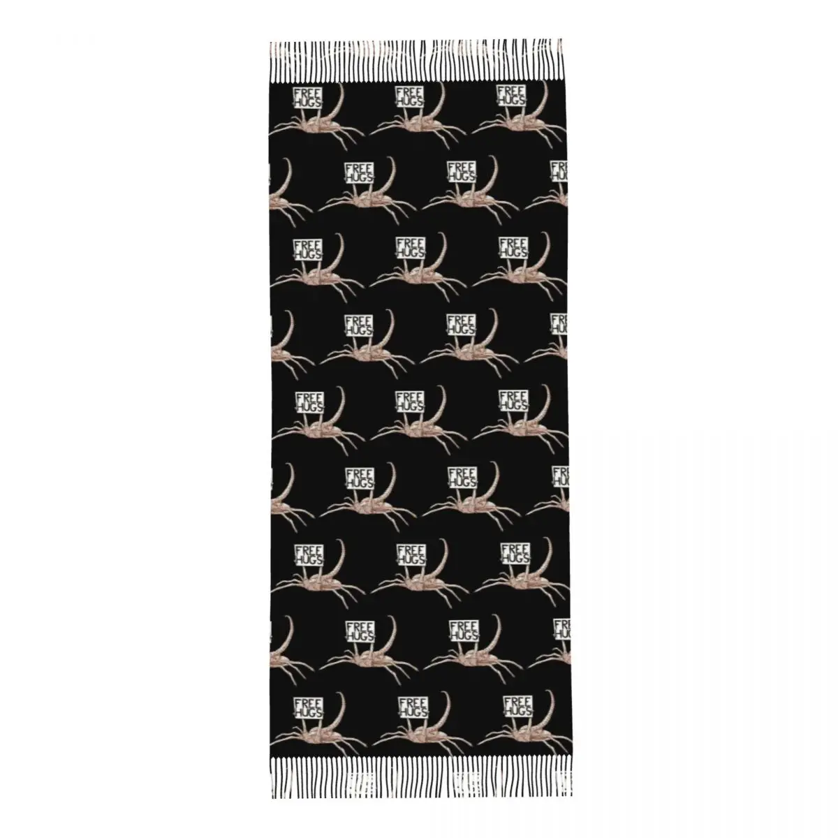 Horror Face Hugger Facehugger Alien Xenomorph Scarf Tassel Scarves for Women Soft Warm Shawls and Large Fall Winter Shawl Wraps