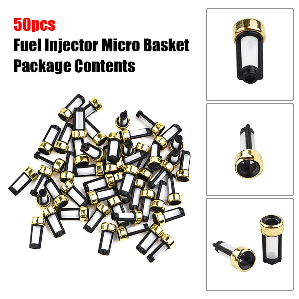 

50pcs Fuel Injector Micro- Basket Filter General For ASNU03C Injector Repair Tools 6*3*12mm Car Replacement Accessories