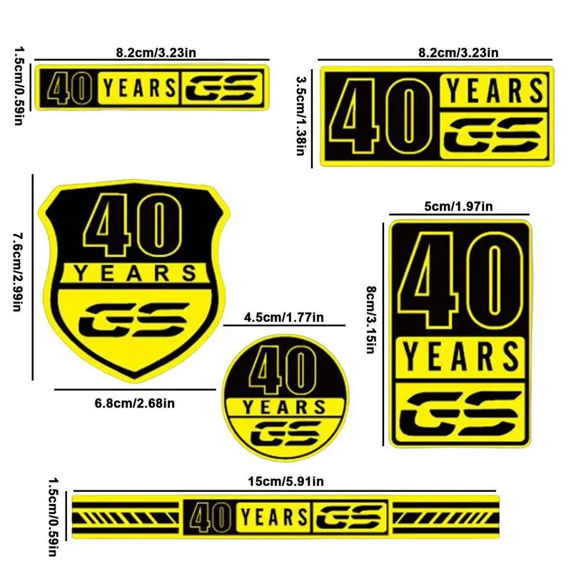 40 lat GS naklejka motocyklowa s wodoodporny GS 40 lat naklejka motocyklowa naklejka na olej F650/700/800/850GS G310GS R1200/1250GS