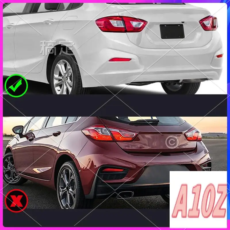 0Z-Left+Right Rear Bumper Reflector Light Trim 84037296 84037297 For  Cruze 2016-2019 Taillight Brake Lamp Cover