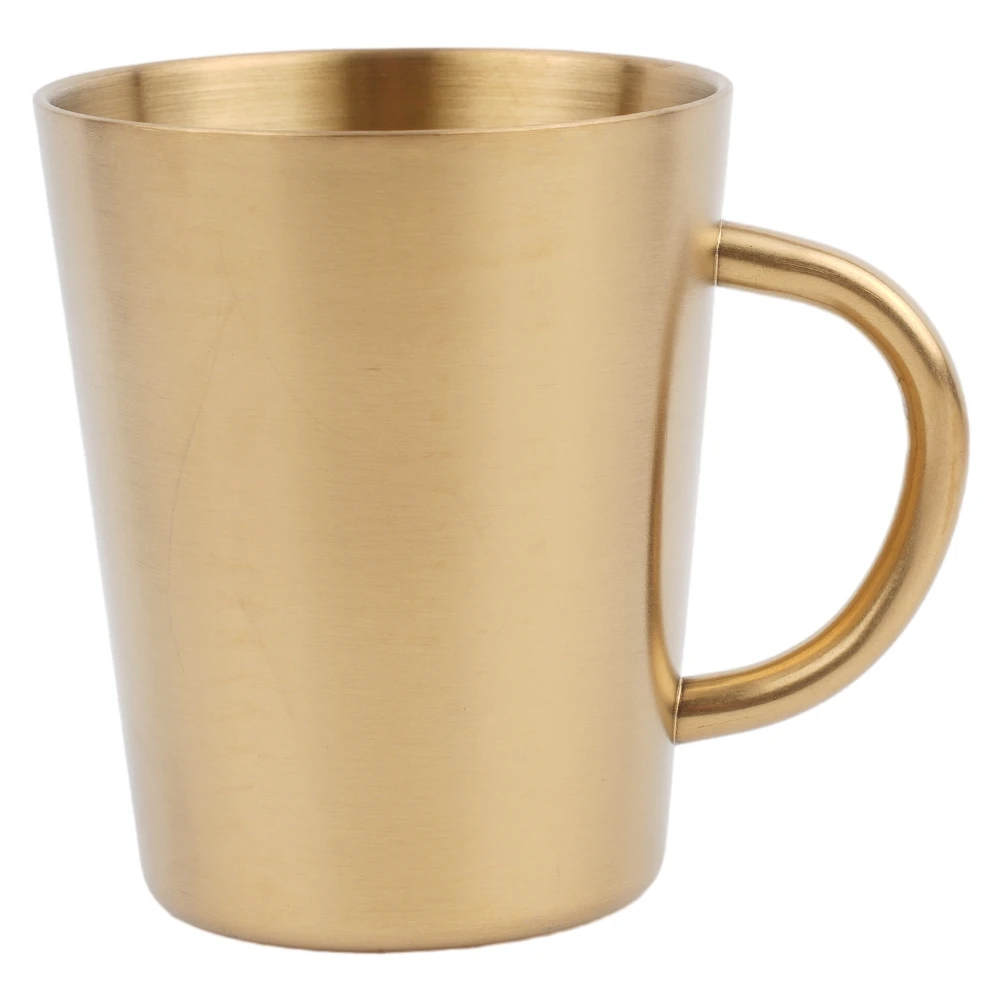 Tazza da caffè in acciaio inossidabile a doppio strato, capacità 300 ml, sicura da impugnare con manico, perfetta per vino al latte e bevande calde