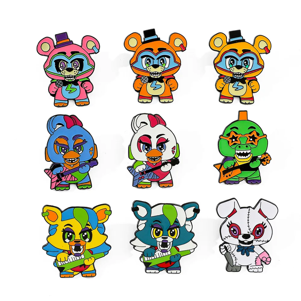 

Personalized Creative Cartoon Character Metal Badge Toy Bear Brooch Game Character Peripheral Commemorative Chest Accessories