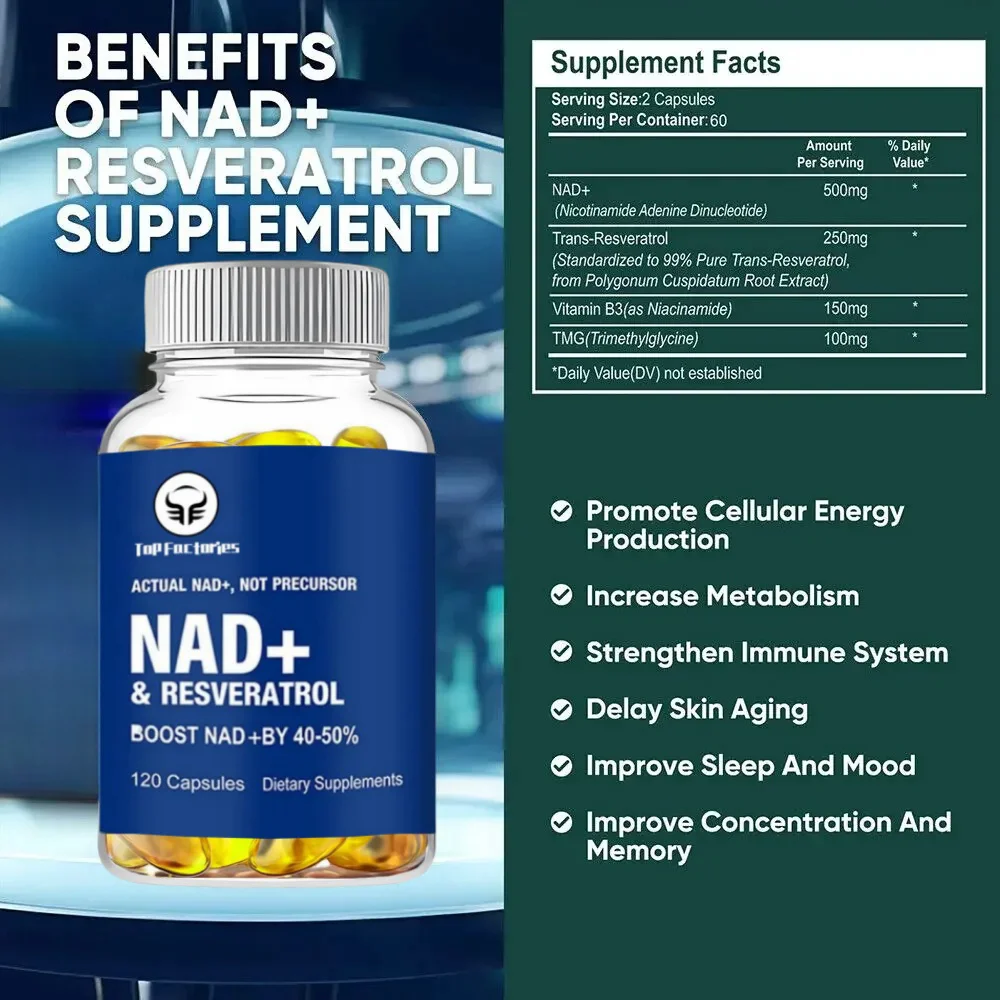 Top Factories Nad+resveratrol Supplements, Liposomal Resveratrol, Nr Supplements Anti Aging, , Energy