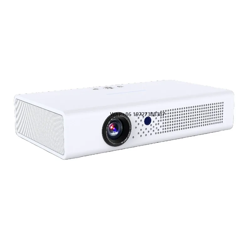 Newest Smart Mini Projector V6 DLP LED Android Home Theater Projector 1080p 4K 60Hz DLP-LINK 3D 3800 Lumen White
