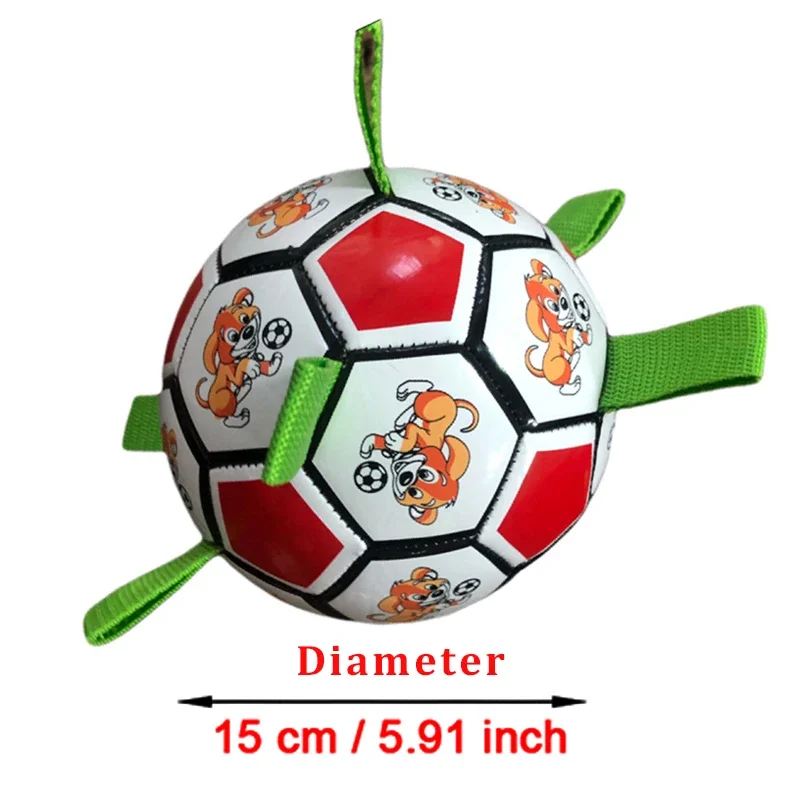 KOMMILIFE Interactive Football Toy For Dogs Outdoor Training Soccer Pet Dog Toys Dog Bite Chew Toy Medium Large Dog Ball Toys view 5