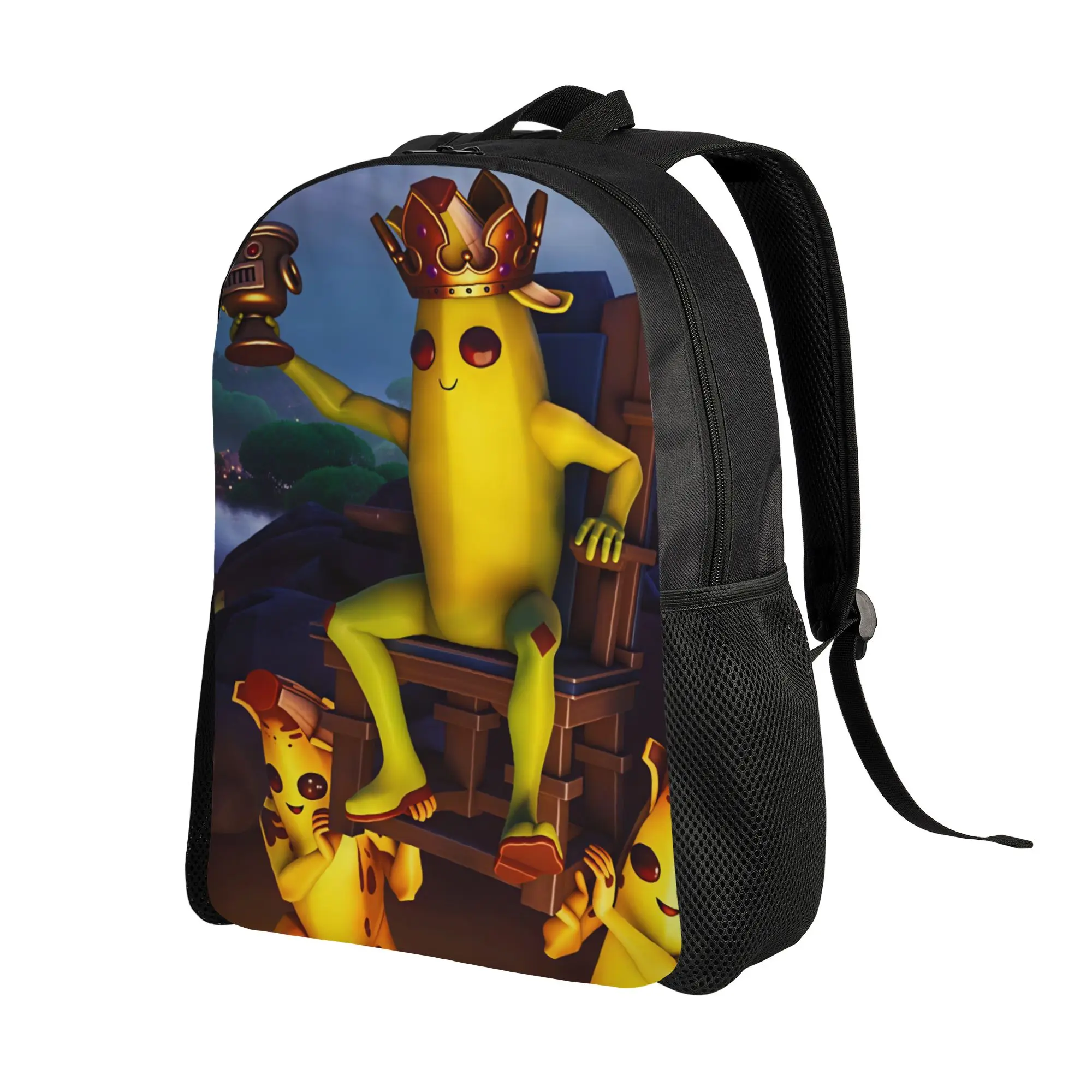 Peely Victory Royale Banana  Backpack  Student Polyester Outdoor Backpacks Print Novelty School Bags Rucksack