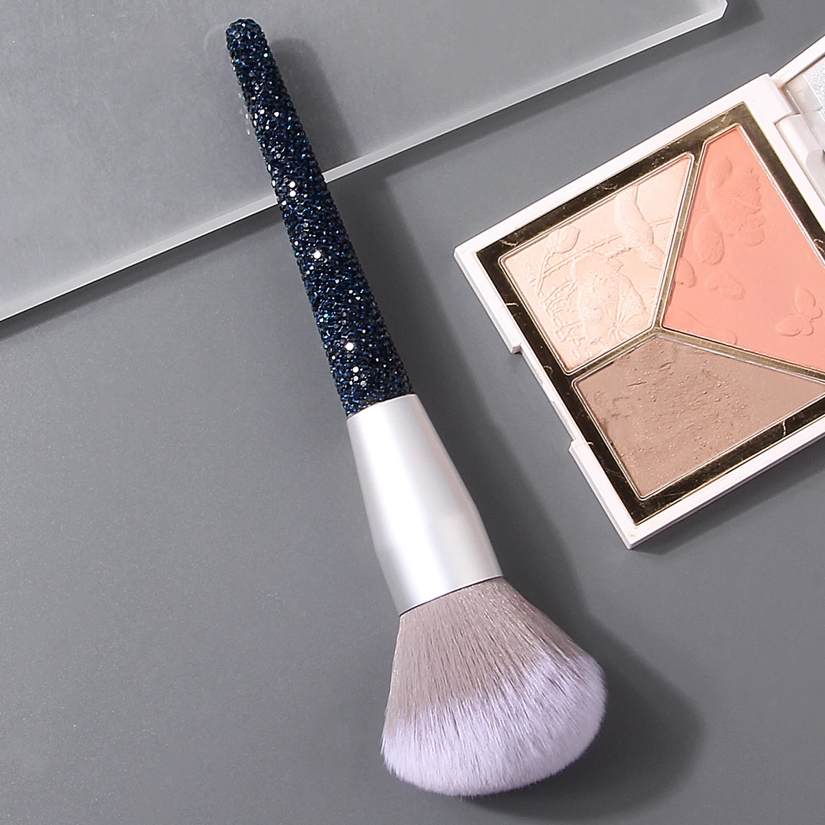 1 piece of diamond-handled soft loose brush blush brush contour brush, multi-purpose beginner professional makeup brush tool